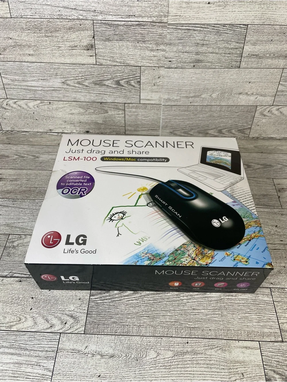 LG Black Mouse Scanner LSM-100 - Smart Scan USB